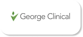 Logo of George Clinical with a green checkmark design above the text.