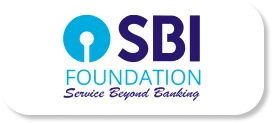 Logo of SBI Foundation with tagline "Service Beyond Banking".