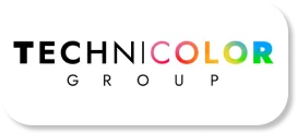 Logo of "Technicolor Group" with multicolored text and white background.