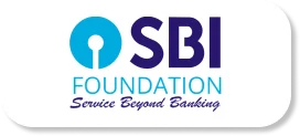 Logo of SBI Foundation with tagline "Service Beyond Banking".