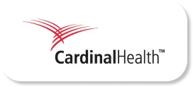 Logo of Cardinal Health with red abstract lines above the name on a white background.